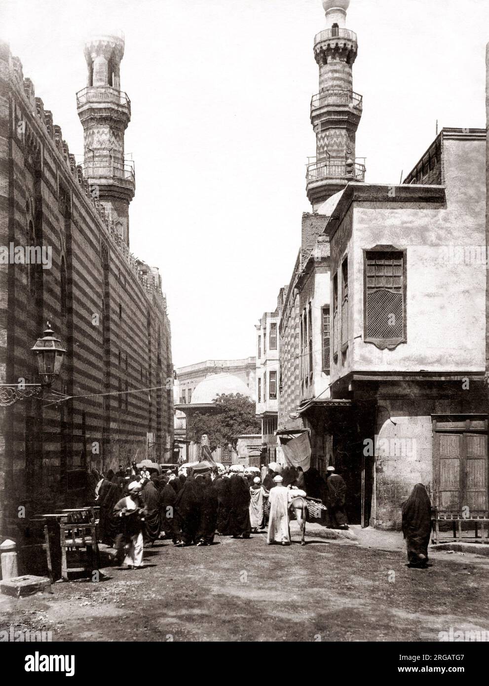 Arabische Trauerzug, Kairo, Ägypten, 1880 C. Stockfoto