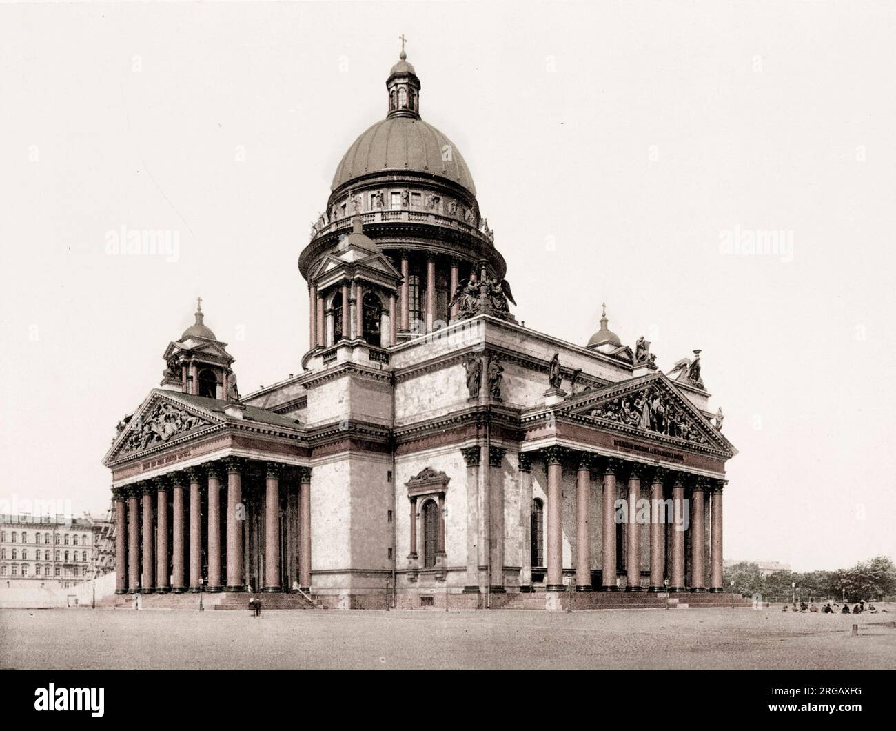 Vintage 19. Jahrhundert Foto: St. Isaac's Cathedral, Russisch-Orthodoxe Kirche, St. Petersburg, Russland. Stockfoto