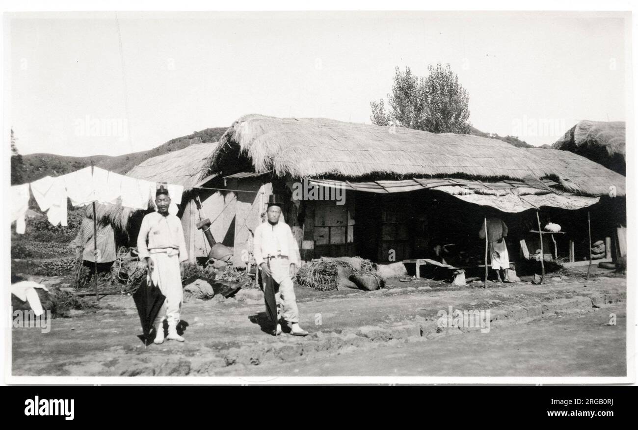 Foto des frühen 20th. Jahrhunderts: Alltag, Landleute, Korea, c,1910 Stockfoto