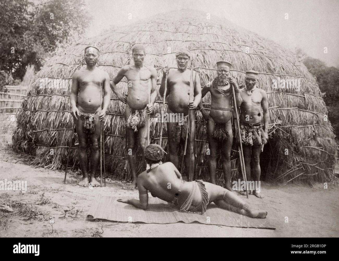 Indigene afrikanische Gruppe, Südafrika, 1900 Stockfoto