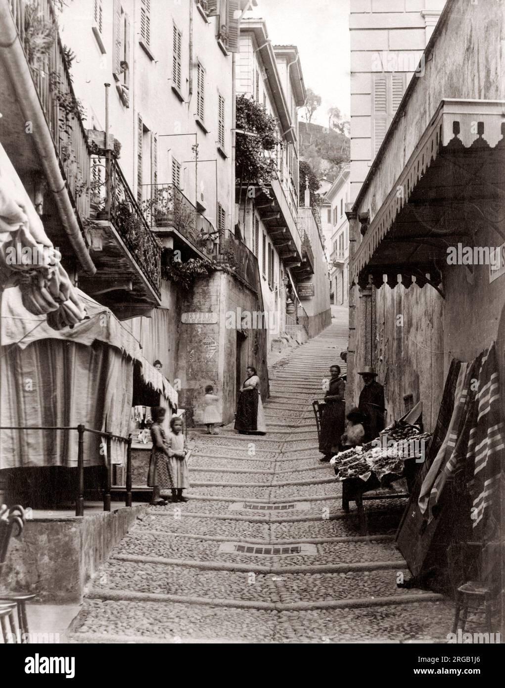 C 1880 s Italien - Über Serbelloni Bellagio Stockfoto