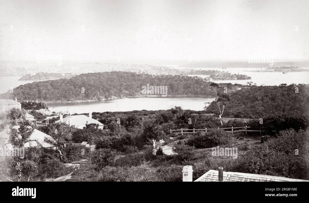 C 1880 s Australien - Sydney Harbour View Stockfoto