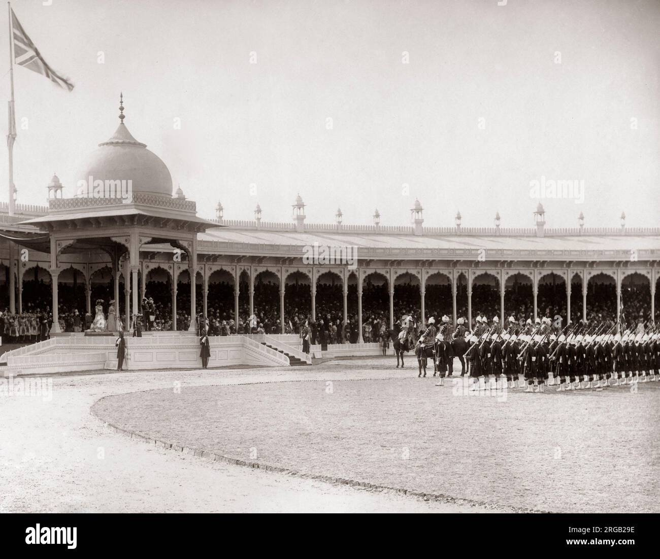 Soldaten auf der Parade, Delhi Durbar, Indien, 1903 Stockfoto