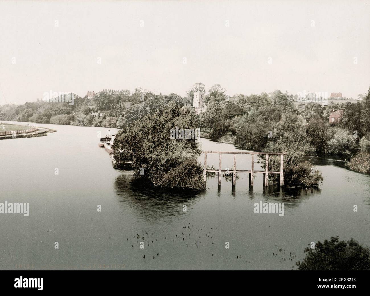 Vintage 19. Jahrhundert Foto: Themse bei Reading. Stockfoto