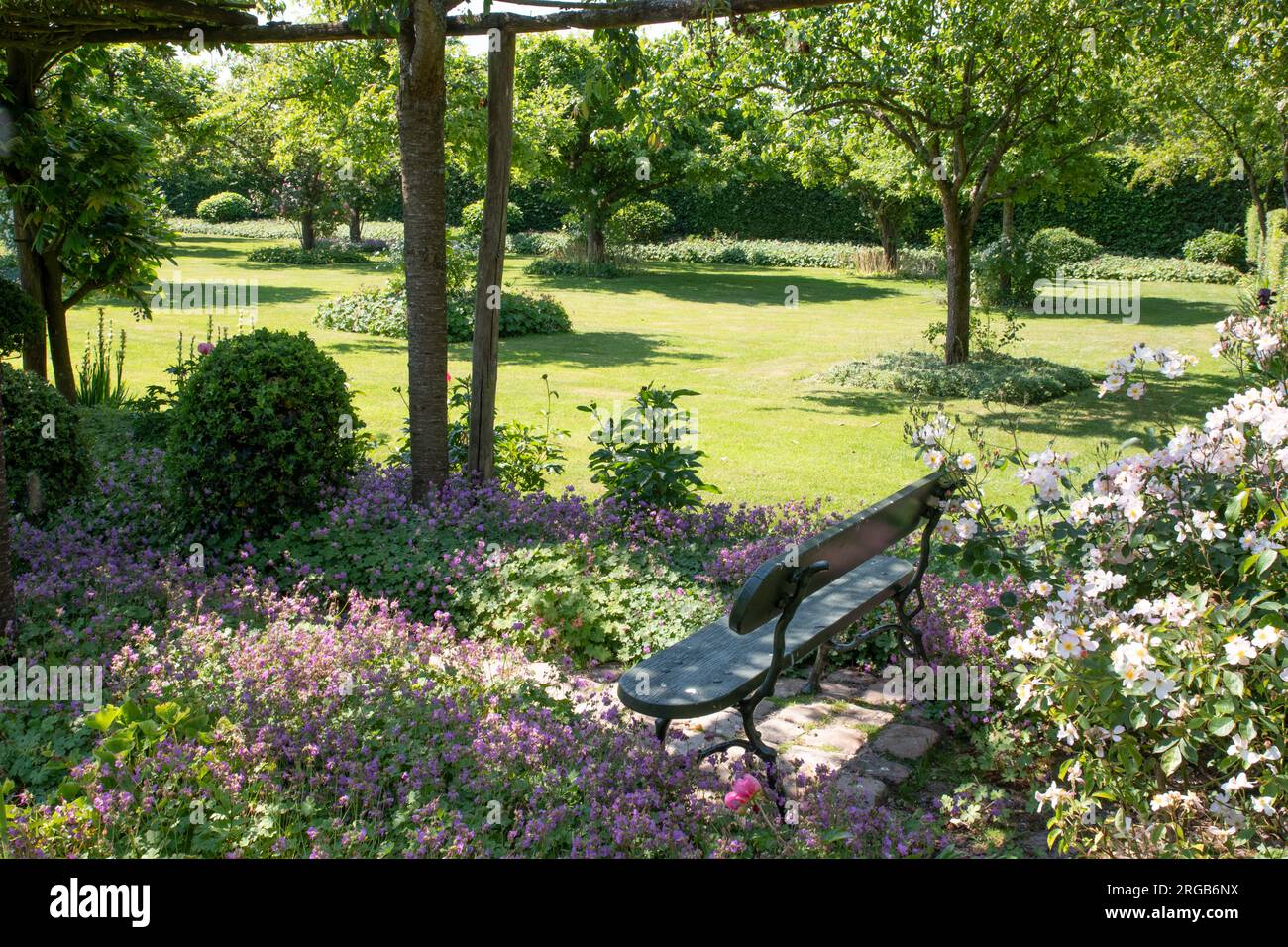Le verger de Lucie, Jardins de Maizicourt Stockfoto