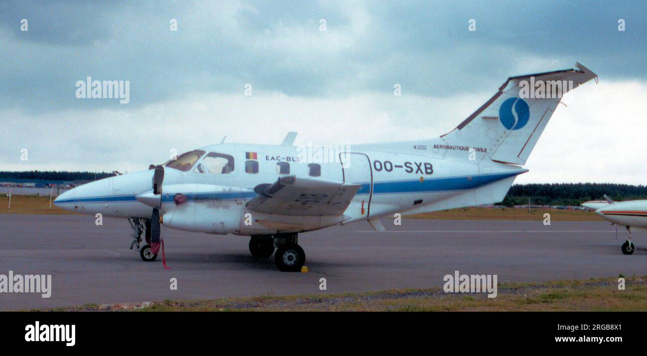 Embraer EMB-121A Xingu OO-SXB (msn 121-040), Flugschule Sabena (EAC-BLS - Ecole dâ€™Aviation civile - Belgische LuchtvaartSchool). Stockfoto