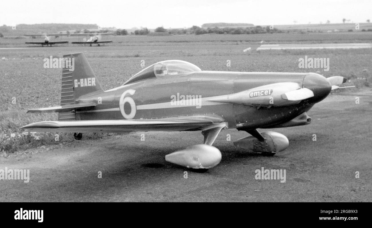 Levier Cosmic Wind G-BAER (msn PFA 1571) in Kirmington im Juni 1974. (Erbaut von Robin Stephen Voice). Stockfoto