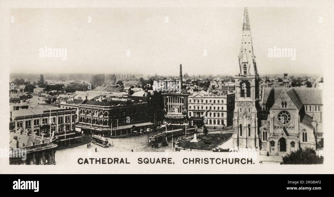 Neuseeland - Cathedral Square, Christchurch. Stockfoto