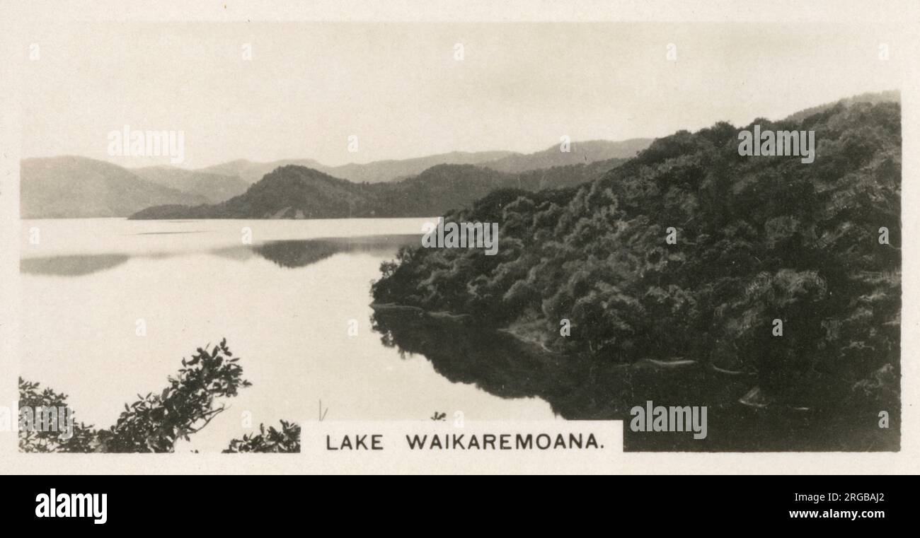 Neuseeland - Lake Waikaremoana - 11 Meilen lang mit einem Uferumfang von 80 Meilen. Stockfoto