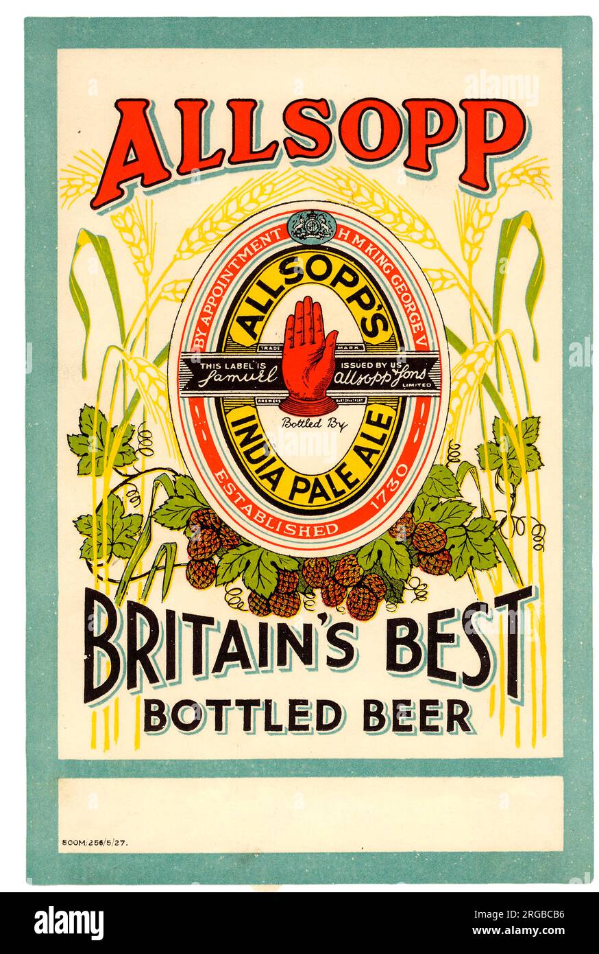 Allsopp IPA - Großbritanniens bestes Flaschenbier Stockfoto