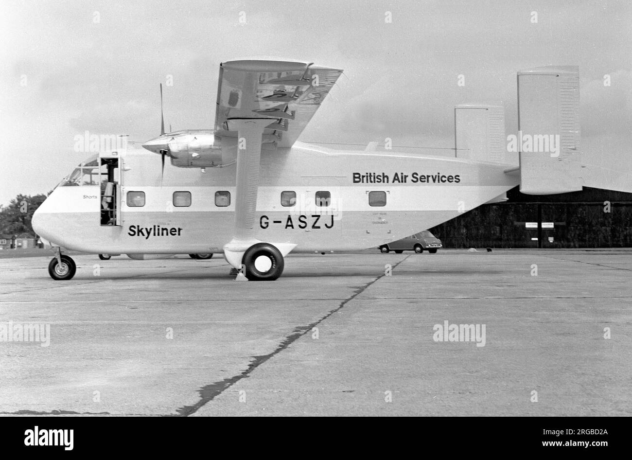 Kurz Skyvan 3-100 G-ASZJ (msn 1831). Stockfoto