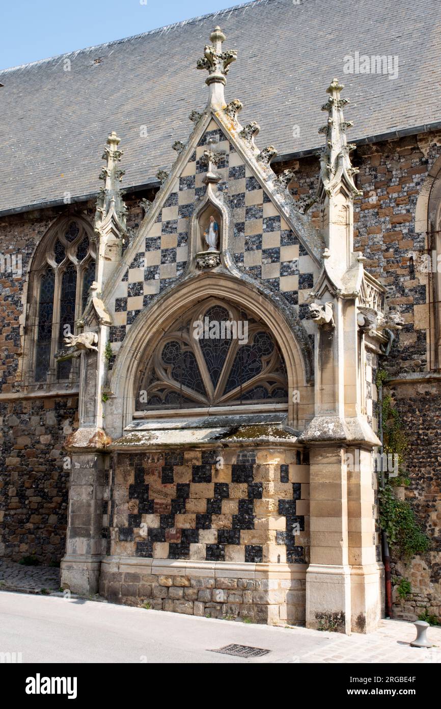 Saint Valery sur Somme, die Kirche Saint Martin Side Chapel von außen Stockfoto