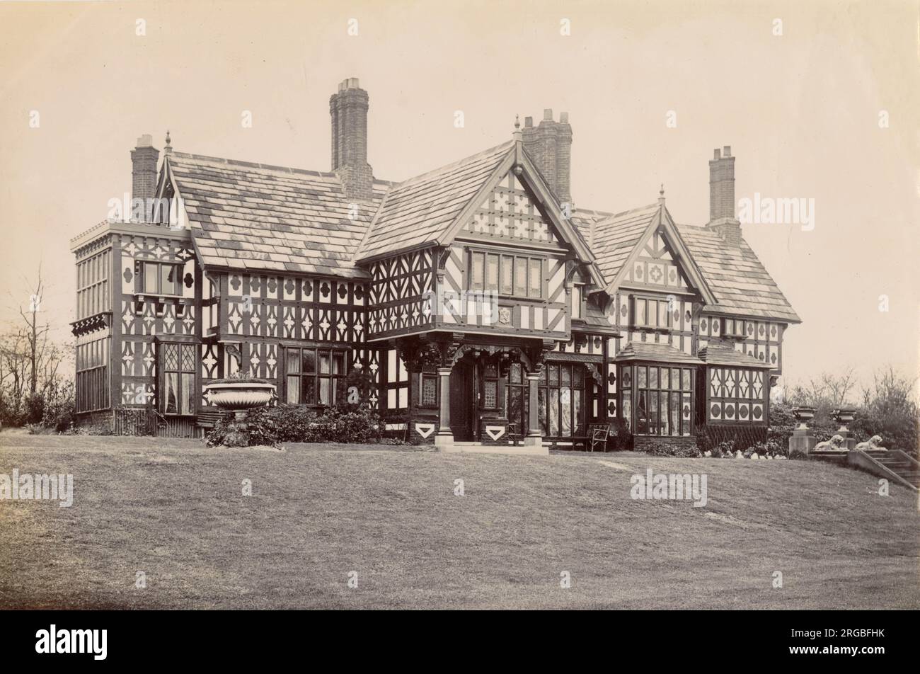 Das Mock-Tudor-Gebäude, Cheshire Stockfoto