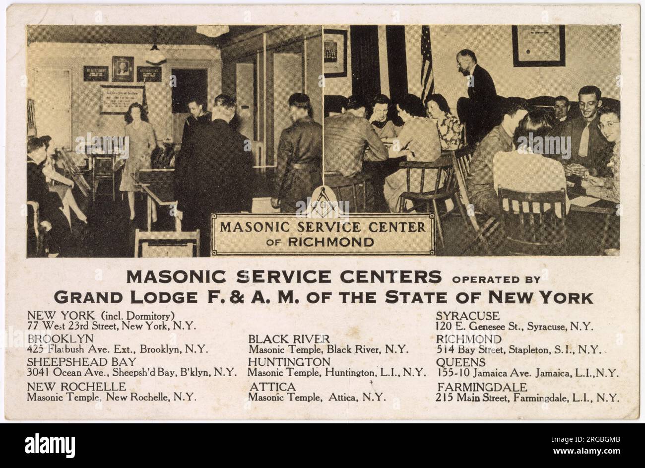 Masonic Service Center of Richmond County, 514 Bay Street, Stapleton, Staten Island, New York State, USA Stockfoto