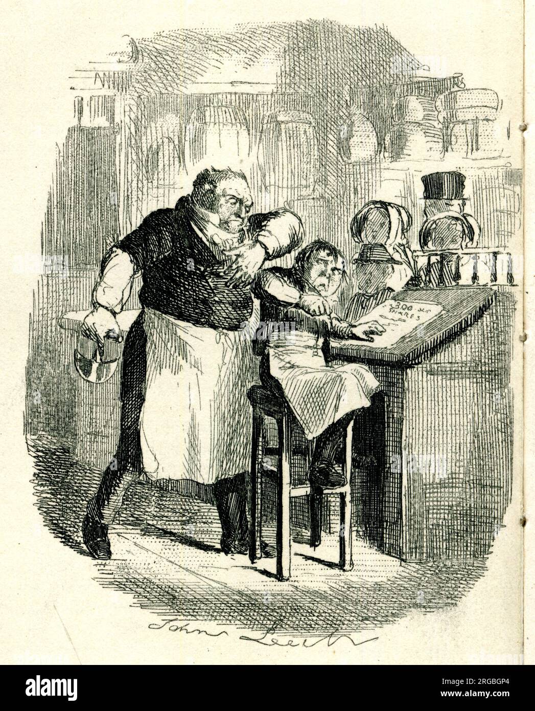 Cartoon von John Leech, The Railway Mania, 'What you're at it again. Schreiben für Aktien Stockfoto