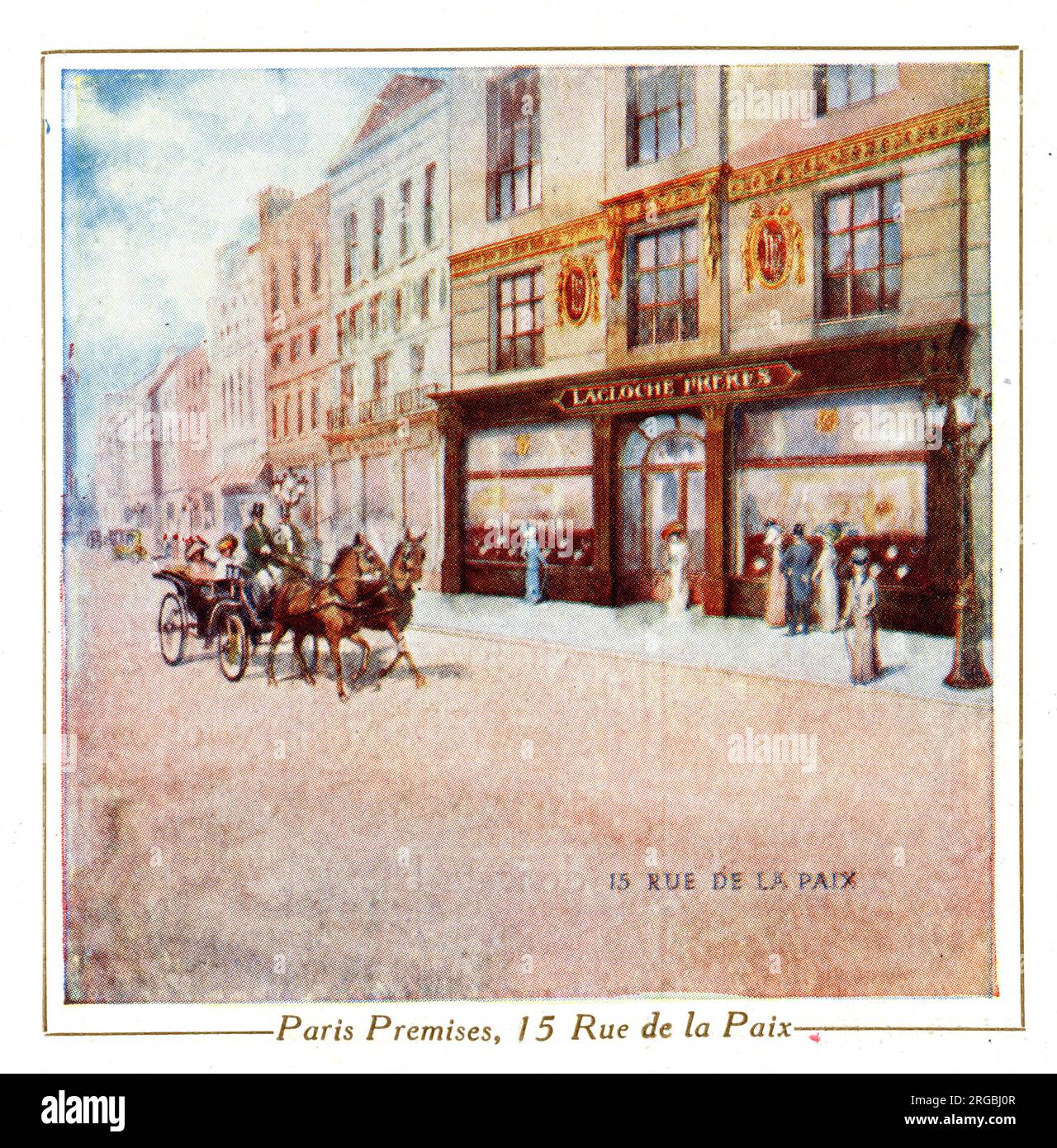 Immobilien von Lacloche Freres, Jewellers, 15 Rue de la Paix, Paris, Frankreich Stockfoto