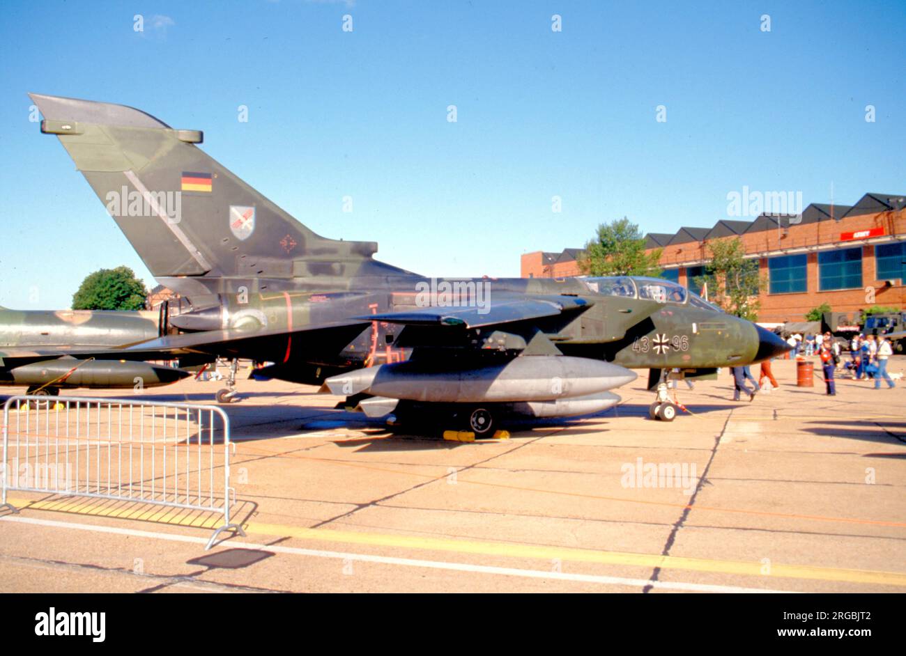 Luftwaffe - Panavia Tornado IDs 43+96 (msn 248/GS064/4096), Jagdbombergeschwader 31, am 26. Mai 1990 bei der RAF Mildenhall, für die Mildenhall Air Fete. Stockfoto
