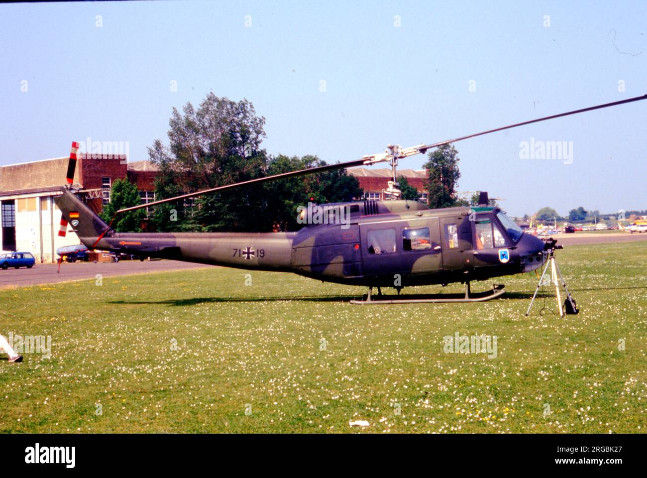 Luftwaffe - Dornier-Bell UH-1D 71+19 (msn 8179), HTG64, Cranfield Ca 1985. Stockfoto