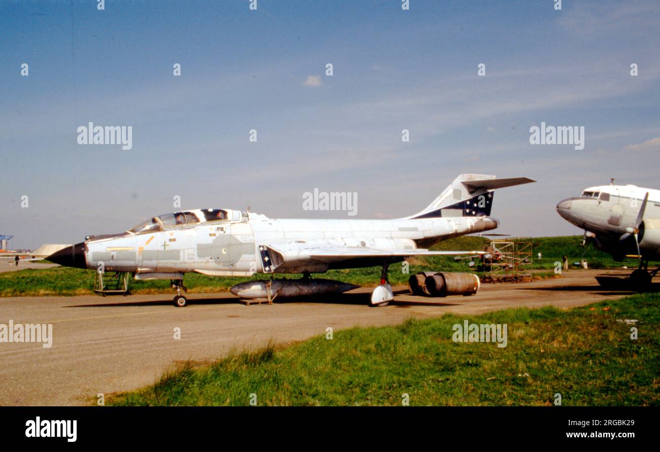 McDonnell F-101B Voodoo 58-0282 (msn 654), kurz nach der Ankunft in Ailes Anciennes Toulouse, am Flughafen Toulouse - Blagnac. Stockfoto