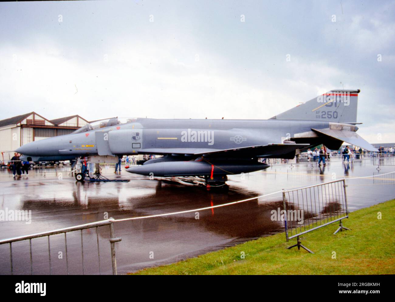 United States Air Force (USAF) - McDonnell Douglas F-4G Phantom II 69-0250 (msn 3776), auf der RAF Upper Heyford am 4. Juni 1988. Stockfoto