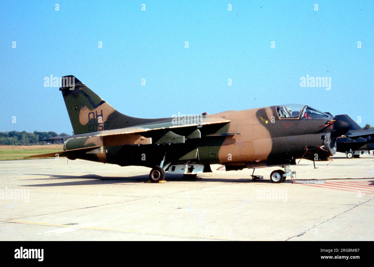 United States Air Force (USAF) - Ling-Temco-Vought A-7D-9-CV Corsair II 70-1056 (nsn D-202, Basiscode 'OH') der Ohio ANG, 162. TFS (178. TFG). Stockfoto