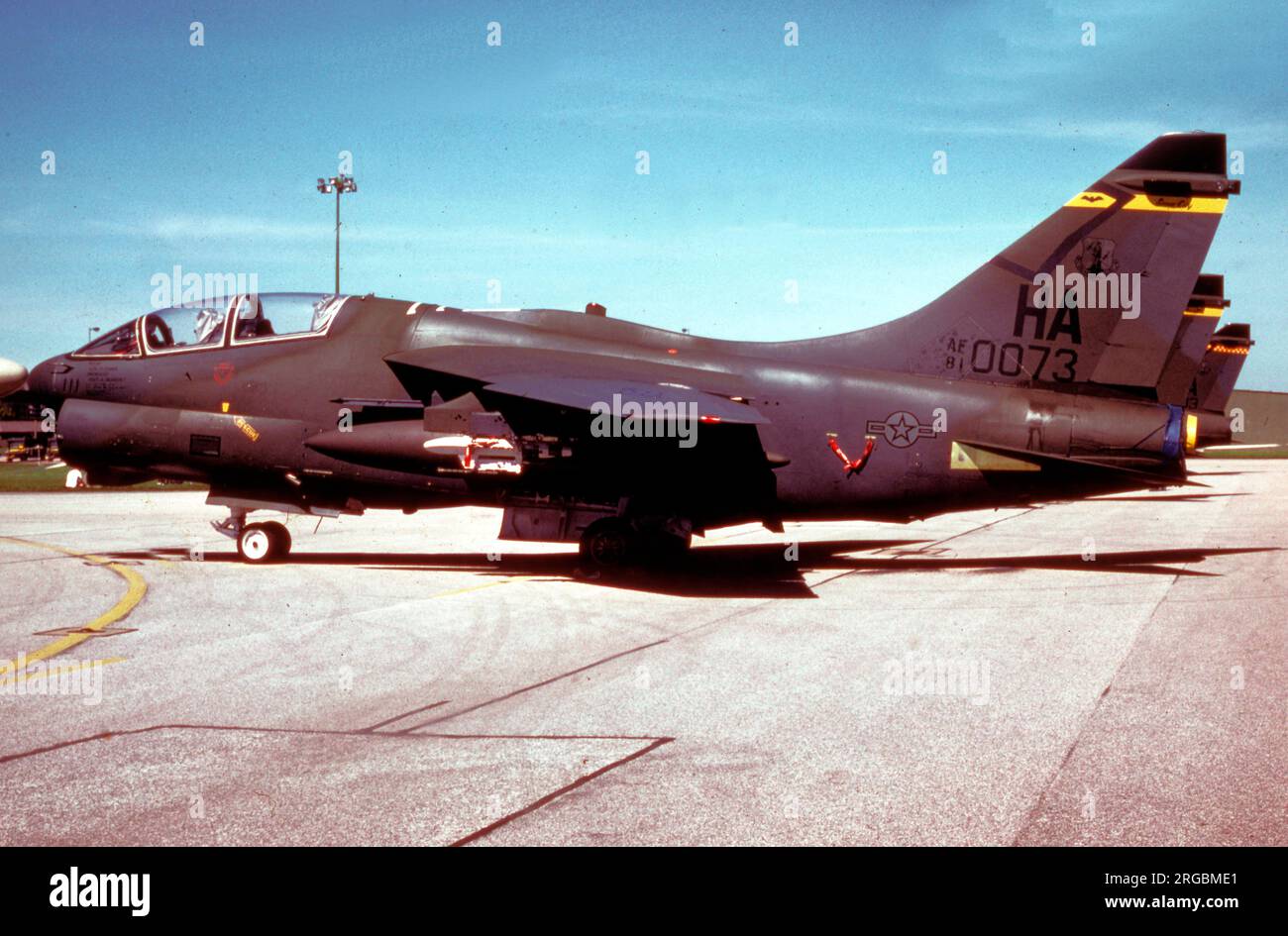 United States Air Force (USAF) - Ling-Temco-Vought A-7K Corsair II 81-0073 (MSN K-026, Basiscode 'HA'), iowa ANG, 174. TFS (185. TFW), mit Sitz in Sioux City, IA. Stockfoto