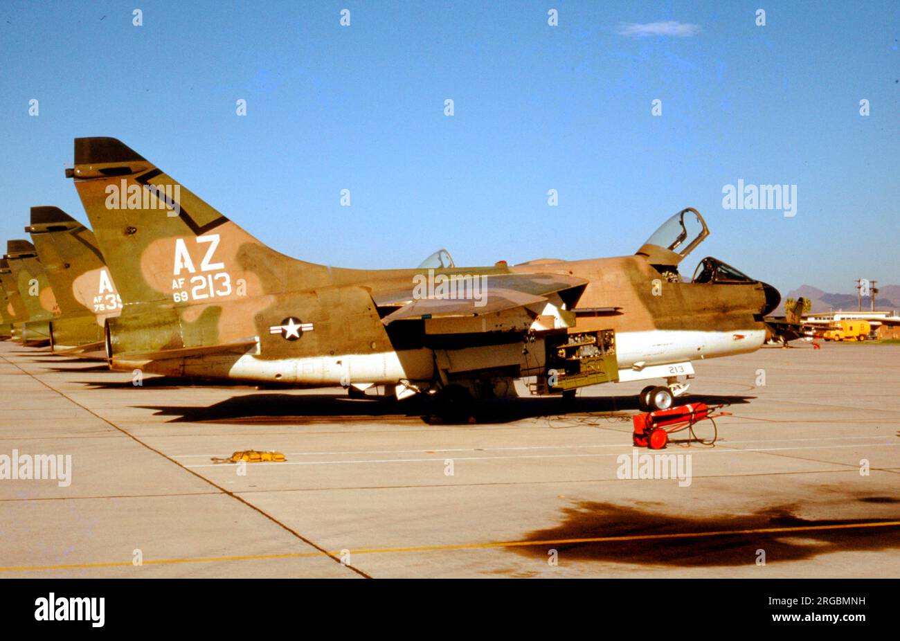 United States Air Force (USAF) - Ling-Temco-Vought A-7D-5-CV Corsair II 68-0213 (MSN D-043). Der Arizona ANG 152. TFS (162. TFG). Stockfoto