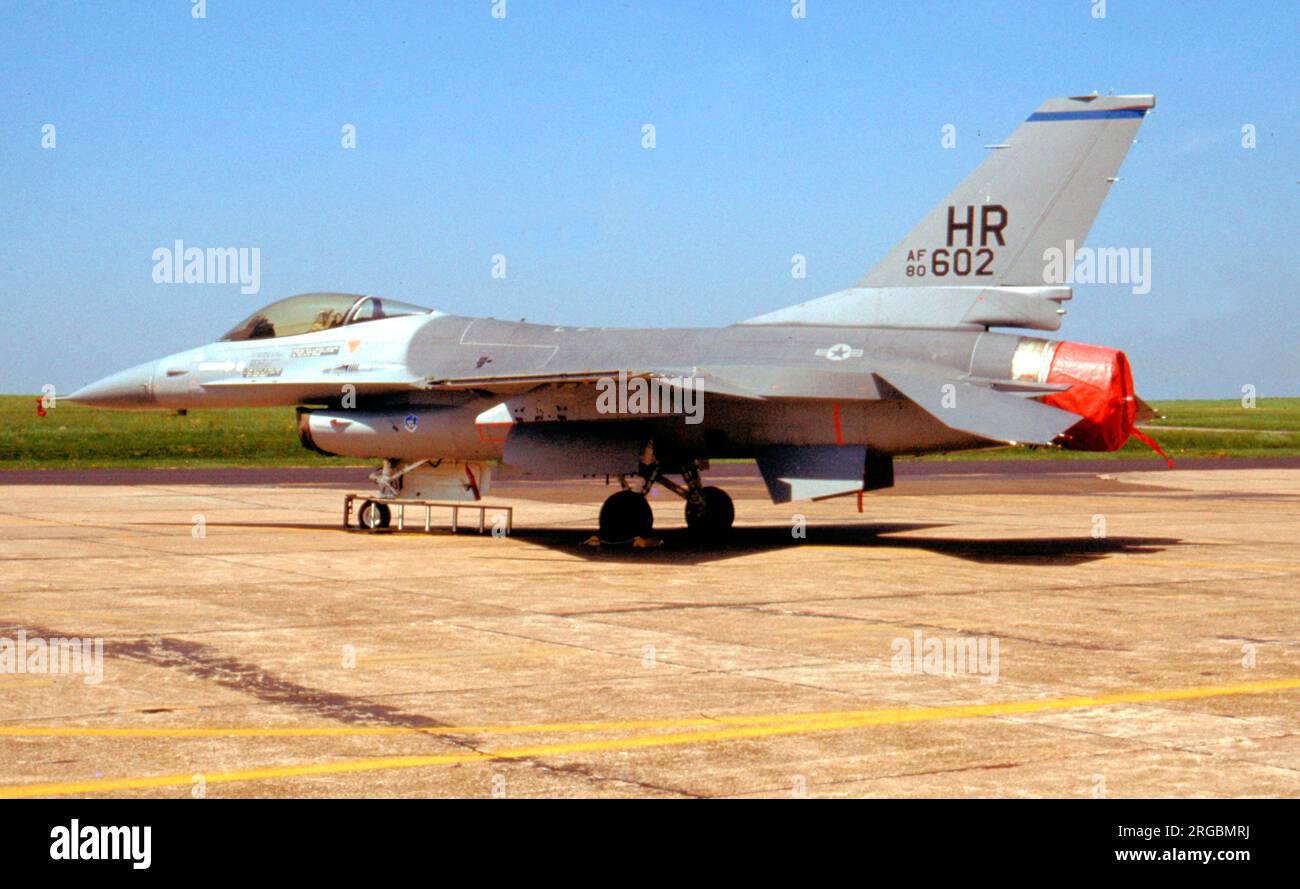 United States Air Force (USAF) – General Dynamics F-16A Block 15B Fighting Falcon 80-0602 (MSN 61-323) Stockfoto
