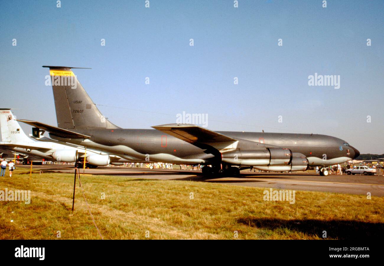 United States Air Force (USAF) - Boeing KC-135A-BN Stratotanker 57-2607 (MSN 17743), der 147. Air Refuelling Squadron, Pennsylvania ANG, auf der RAF Fairford am 22. Juli 1989. Stockfoto