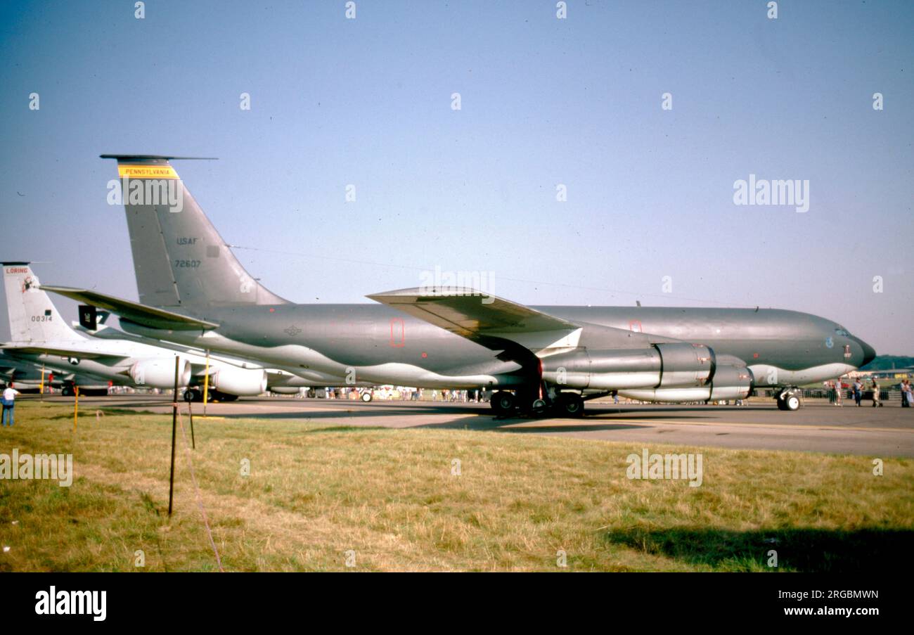United States Air Force (USAF) - Boeing KC-135A-BN Stratotanker 57-2607 (MSN 17743), der 147. Air Refuelling Squadron, Pennsylvania ANG, auf der RAF Fairford am 22. Juli 1989. Stockfoto
