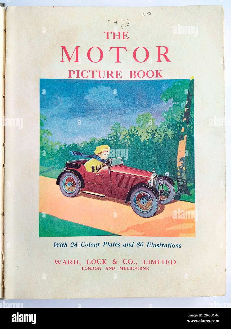 Titelseite, das Motor Picture Book Stockfoto