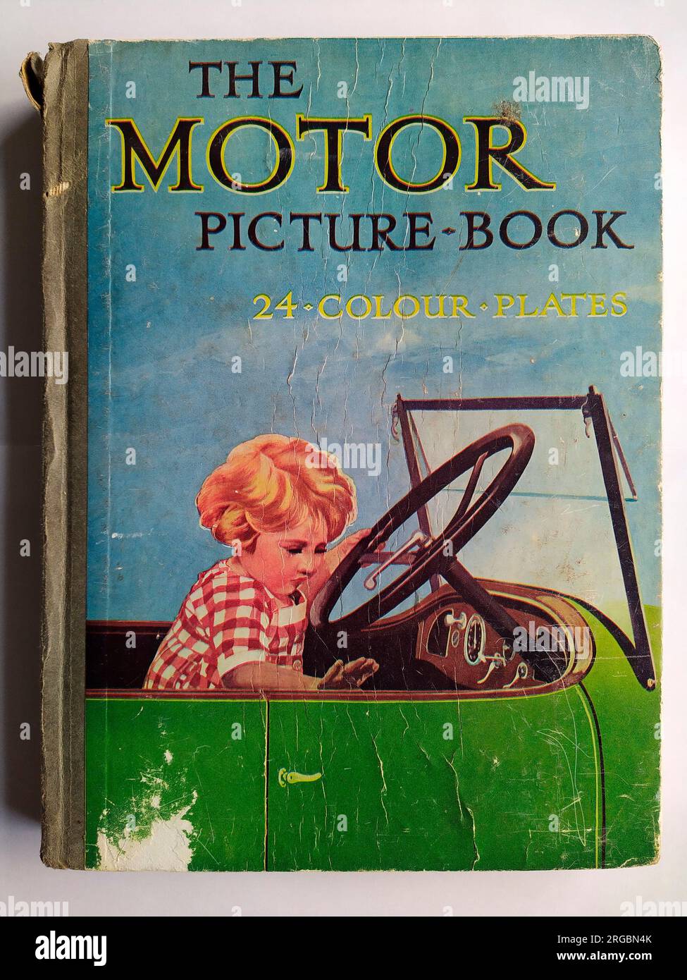 Coverdesign, das Motor Picture Book, mit 24 Farbtafeln Stockfoto