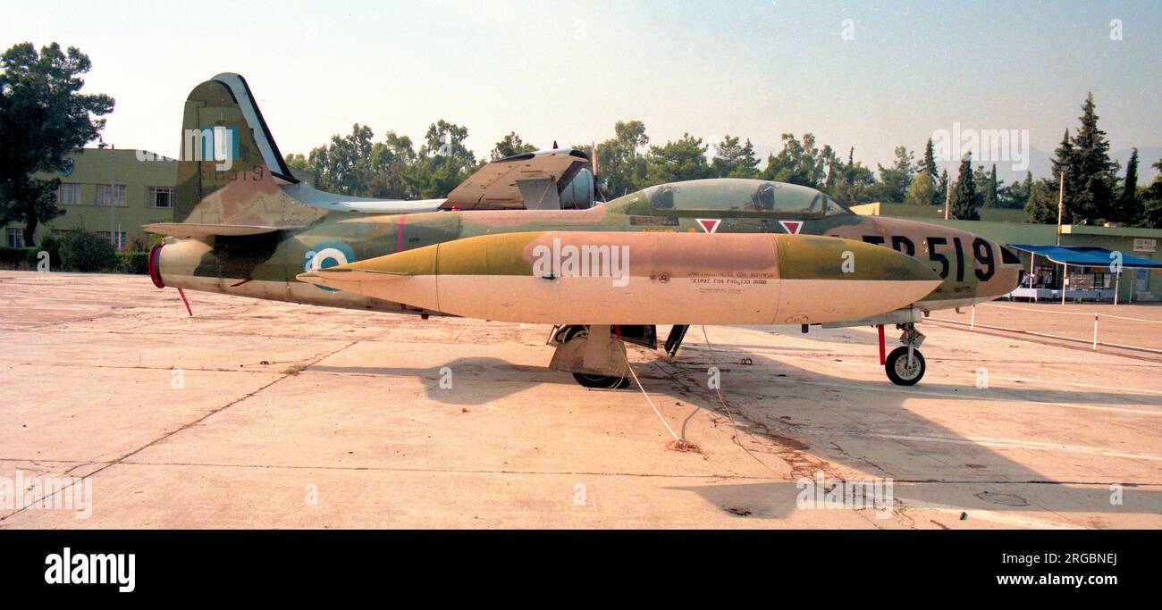 Lockheed T-33A-5-LO 58-0519 (MSN 580-1488), ausgestellt im Hellenischen Luftwaffenmuseum, auf Tatoi ab, Dekeleia, Griechenland Stockfoto