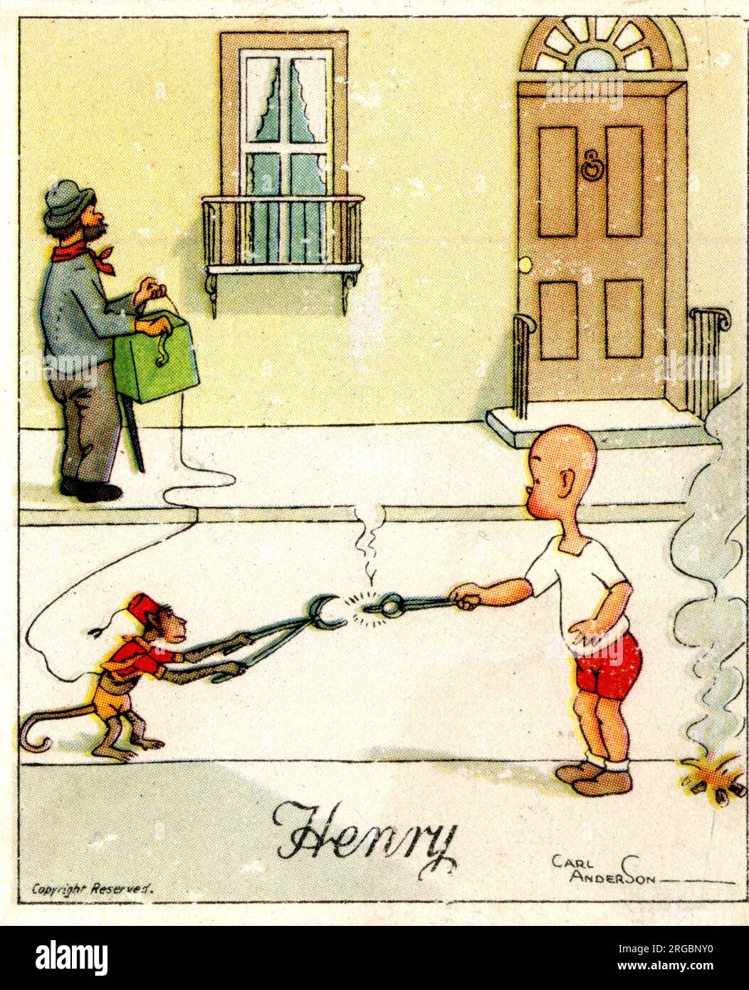 Ein heißer Tipp, Henry Cartoon, gezeichnet von Carl Anderson Stockfoto