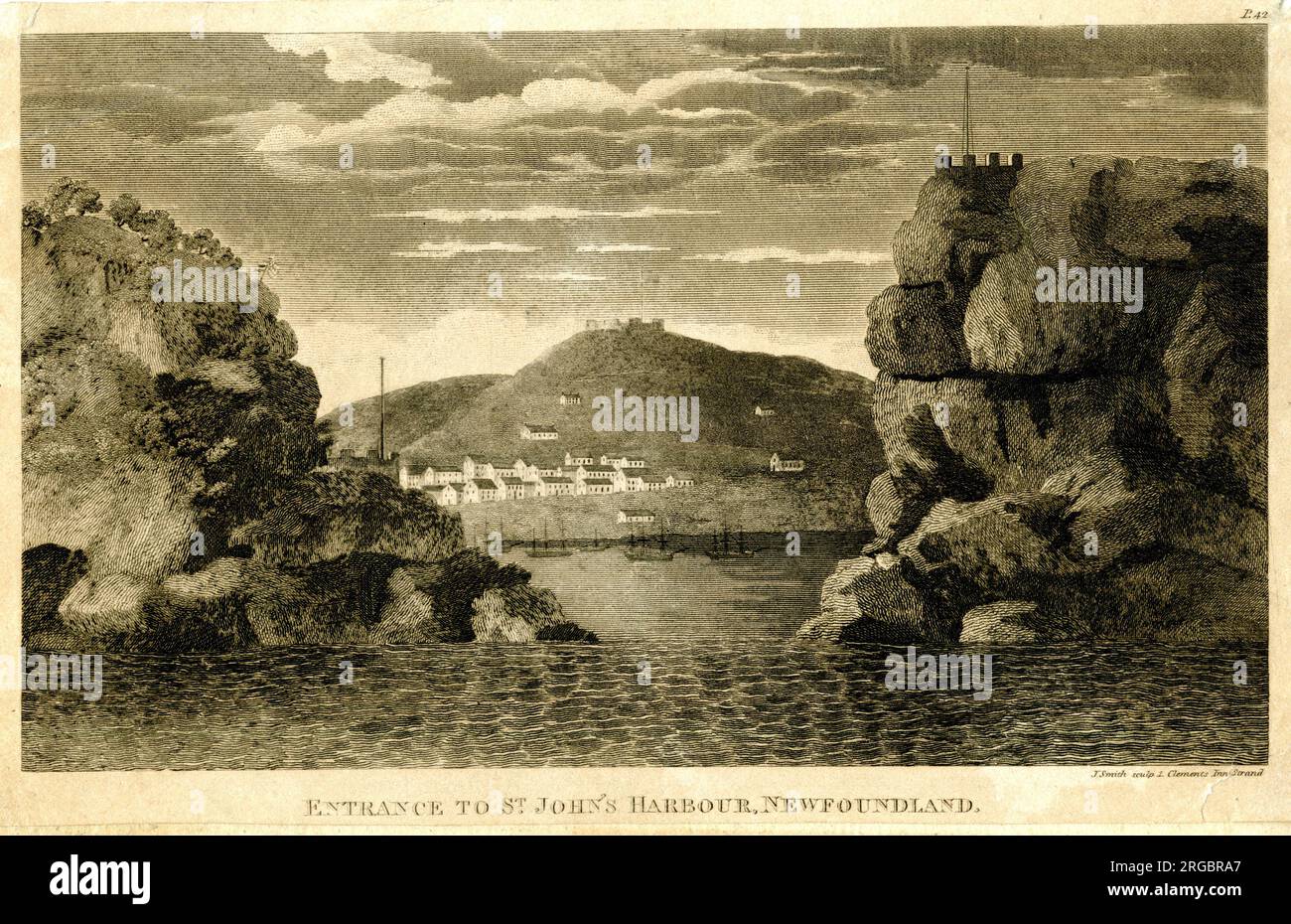 Eintritt zum St John's Harbour, Neufundland, Kanada Stockfoto