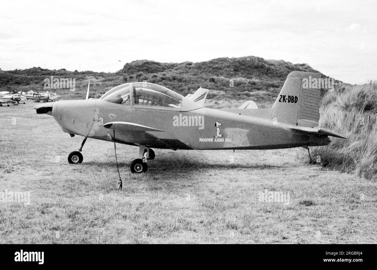 AESL Airtourer 150 ZK-DBD „The Grey Baron“ (msn A551) (umgebaut aus Victa Airtourer 100 ZK-CGQ msn 71) Stockfoto