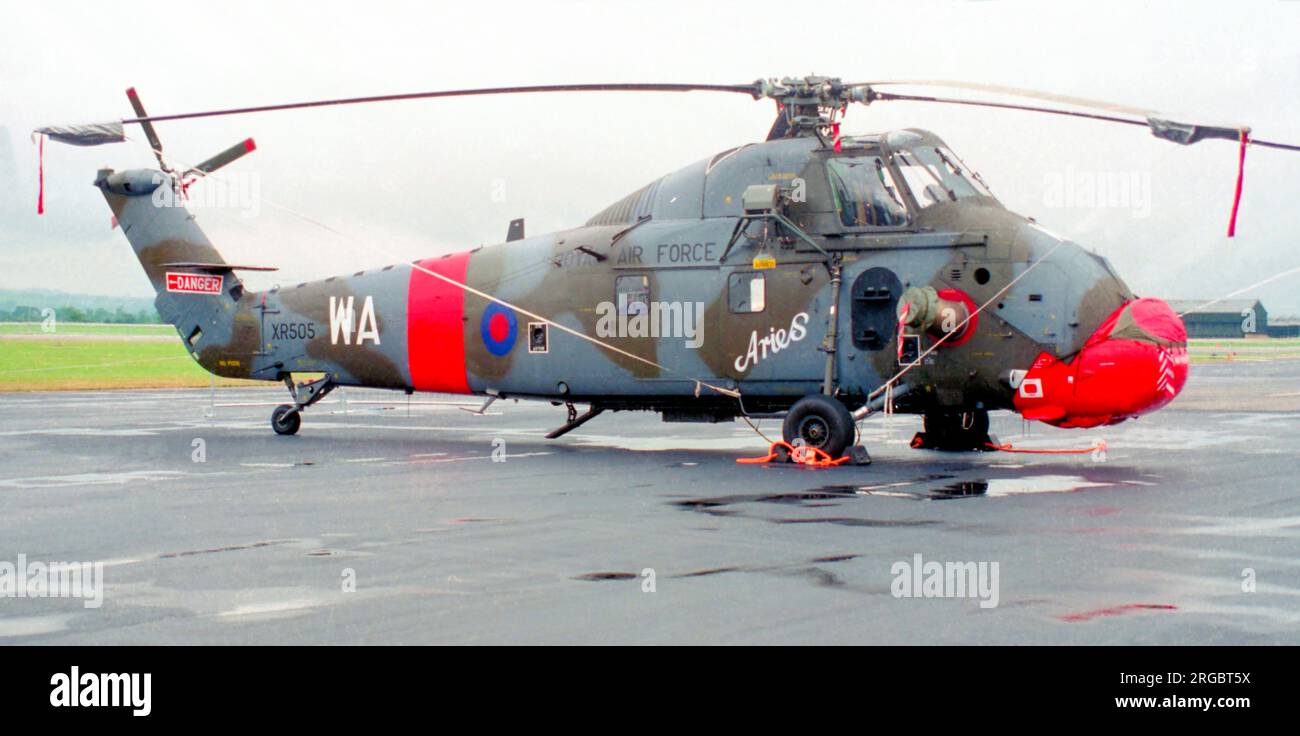 Royal Air Force - Westland Wessex HC.2 XR505 „Aries“ (msn WA130), am Yeovilton International Air Day am 12. Juli 1996. ( Lieferung an die Uruguay Navy als A-081 im Jahr 1998) Stockfoto