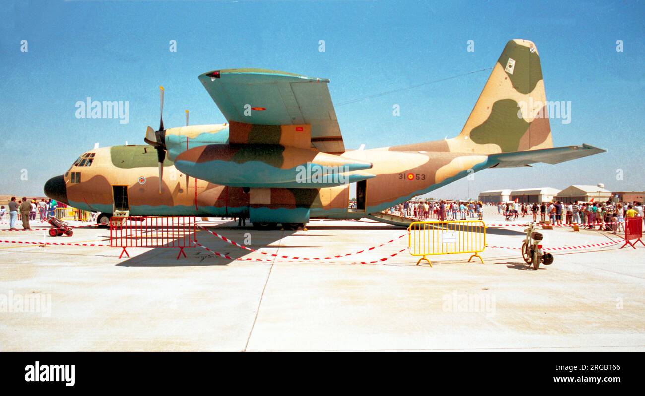 Ejercito del Aire - Lockheed KC-130H Hercules TK.10-10 / 31-53 (msn 4871), auf einer Flugschau am 14. September 1996. (Ejercito del Aire - Spanische Luftwaffe). Stockfoto Ejercito del Aire - Lockheed KC-130H Hercules TK.10-10 / 31-53 (msn 4871), auf einer Flugschau am 14. September 1996. (Ejercito del Aire - Spanische Luftwaffe). Stockfoto