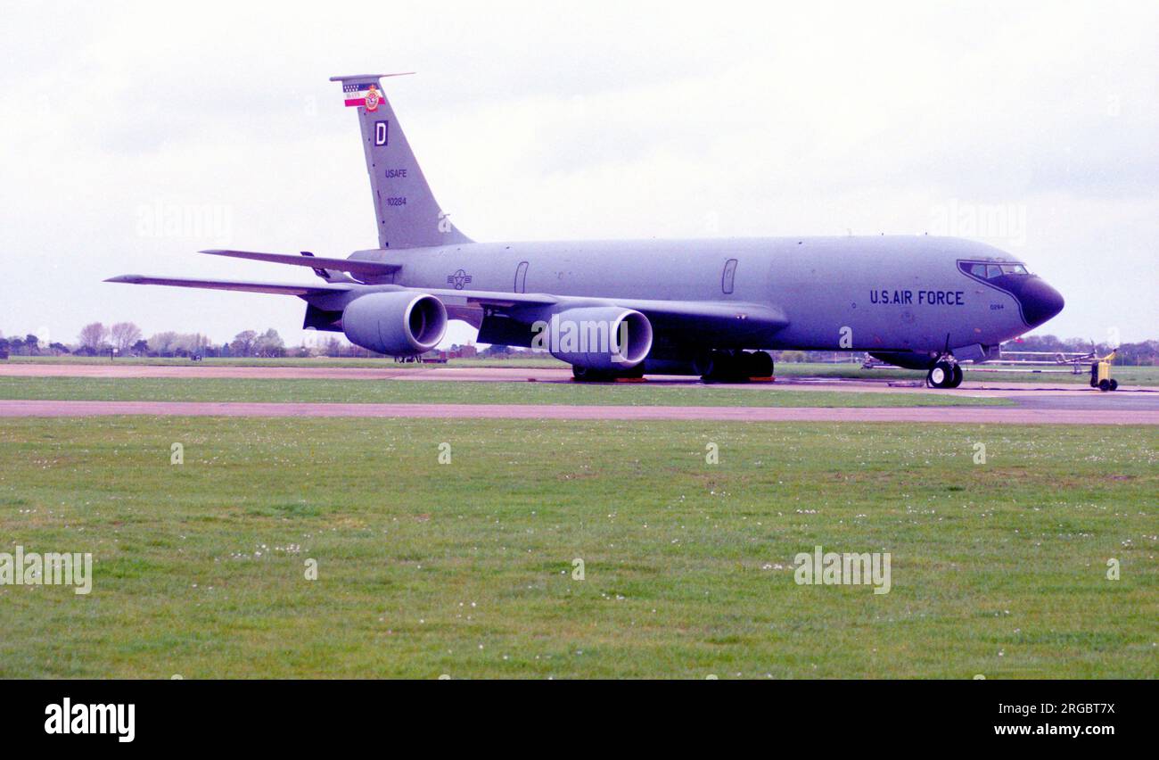 United States Air Force - Boeing KC-135R Stratotanker 61-0284 (msn 18191), in der RAF Mildenhall. Stockfoto