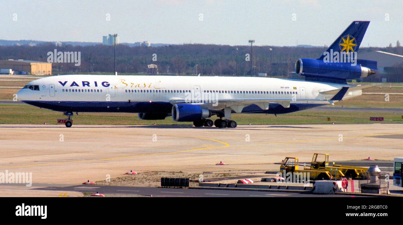 McDonnell Douglas MD-11 PP-VPP (msn 48501, Leitungsnummer 513) von Varig im März 1989. Stockfoto