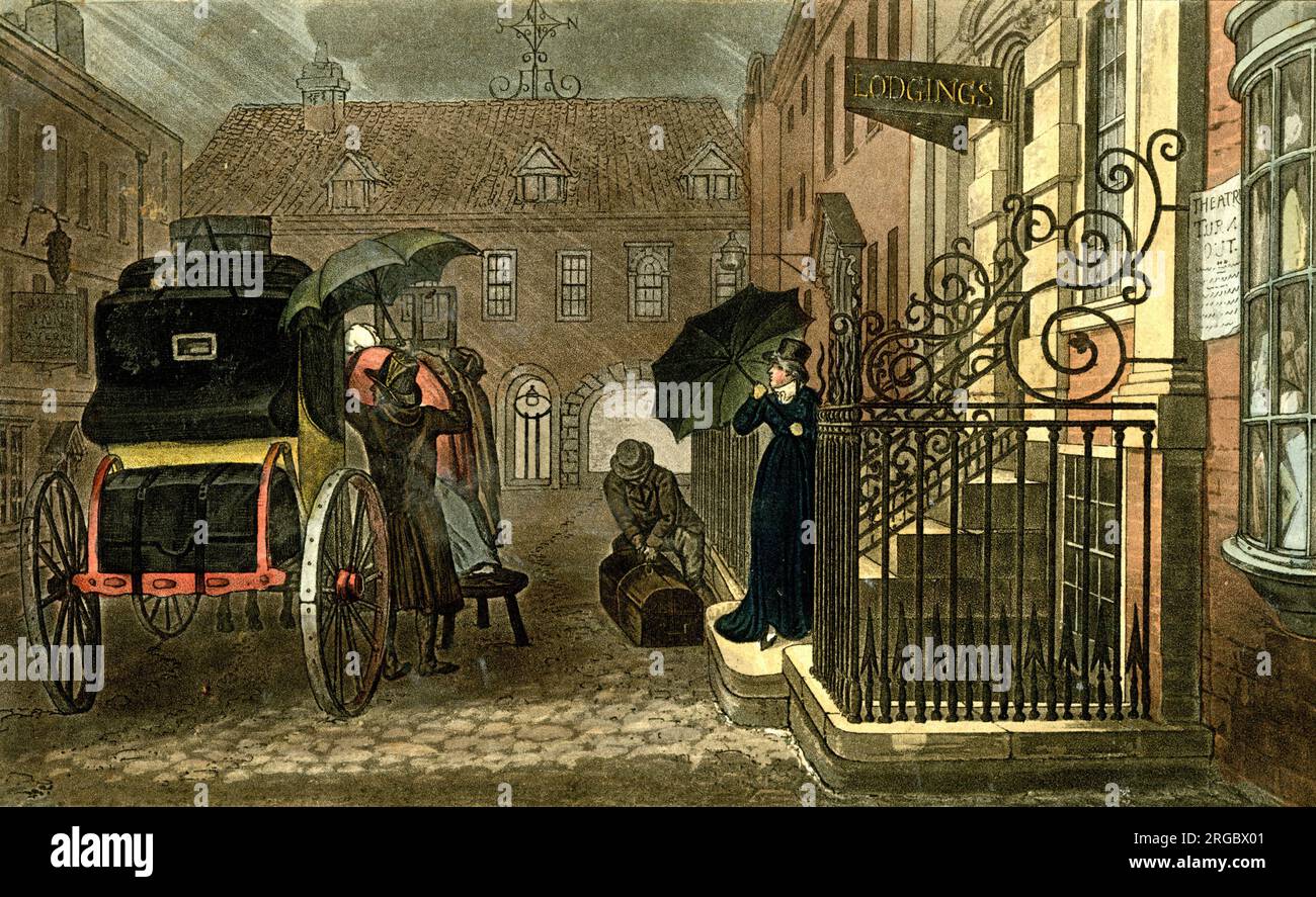 Abfahrt von Scarborough, North Yorkshire Stockfoto