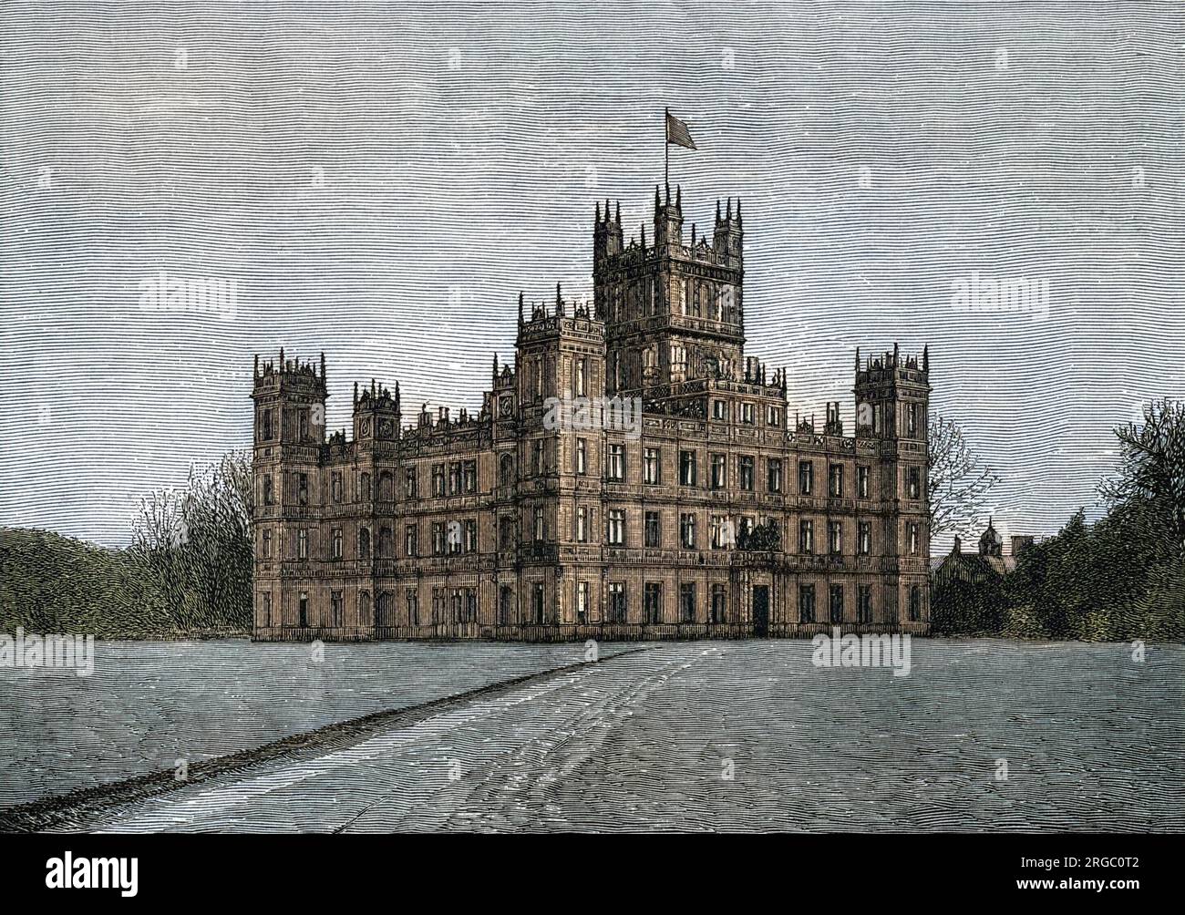 Highclere Castle (Architekt Sir Charles Barry). Stockfoto