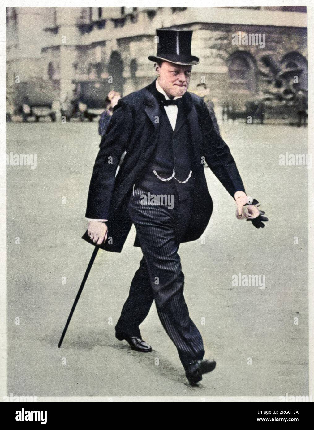 WINSTON CHURCHILL (1874 - 1965) als erster Lord der Admiralität während der politischen Krise in den ersten Monaten des Ersten Weltkriegs Stockfoto