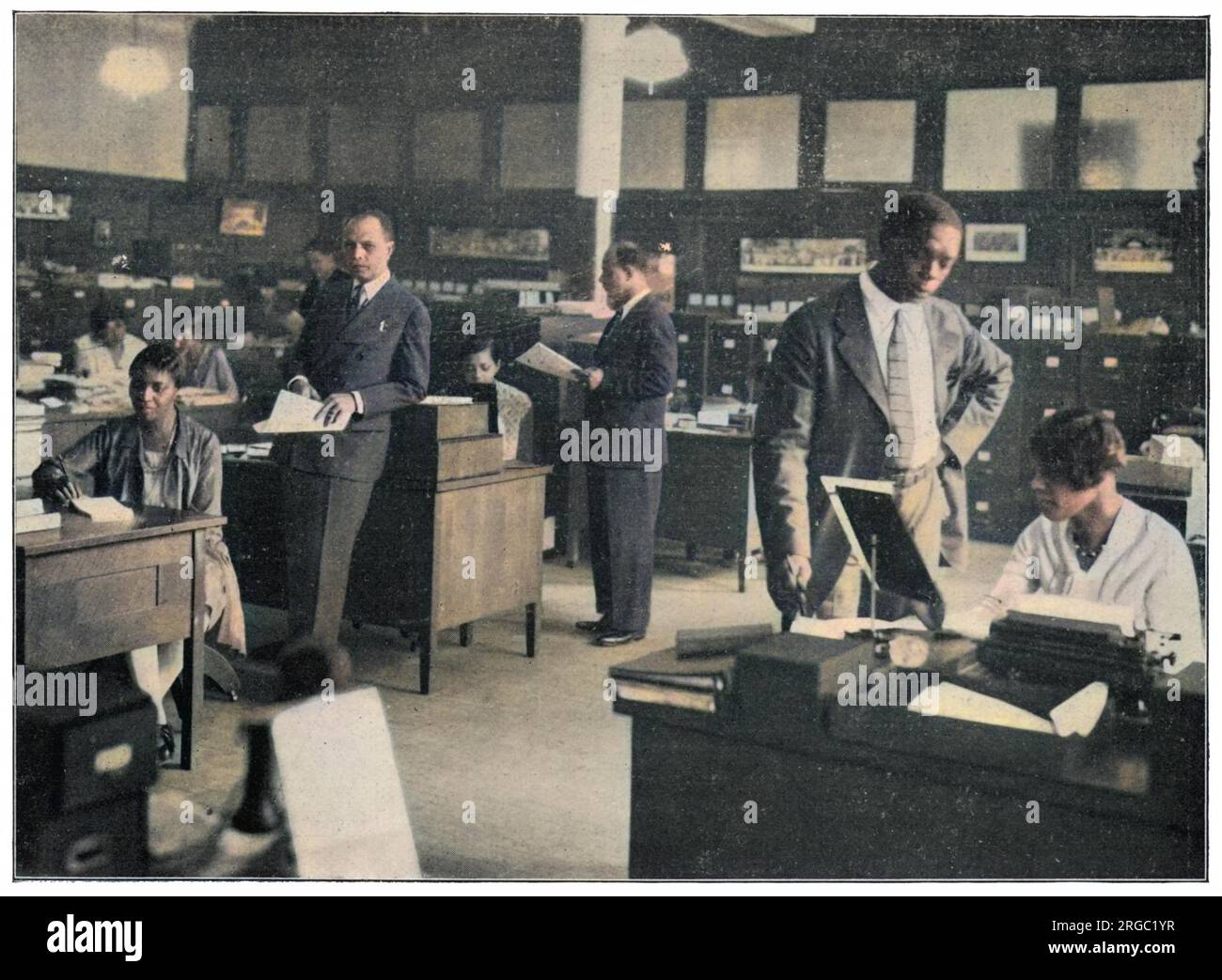 Das New Yorker Büro der Nationalen Vereinigung zur Förderung der Farbigen. Zu den Mitgliedern zählten Thurgood Marshall, Ida Wells-Barnett und W E B DuBois. Stockfoto