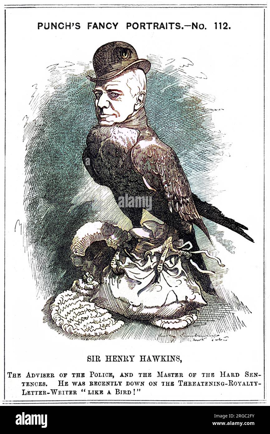 Sir HENRY HAWKINS (1817-1907), Richter, beschrieben als "Meister der harten Strafe". Stockfoto