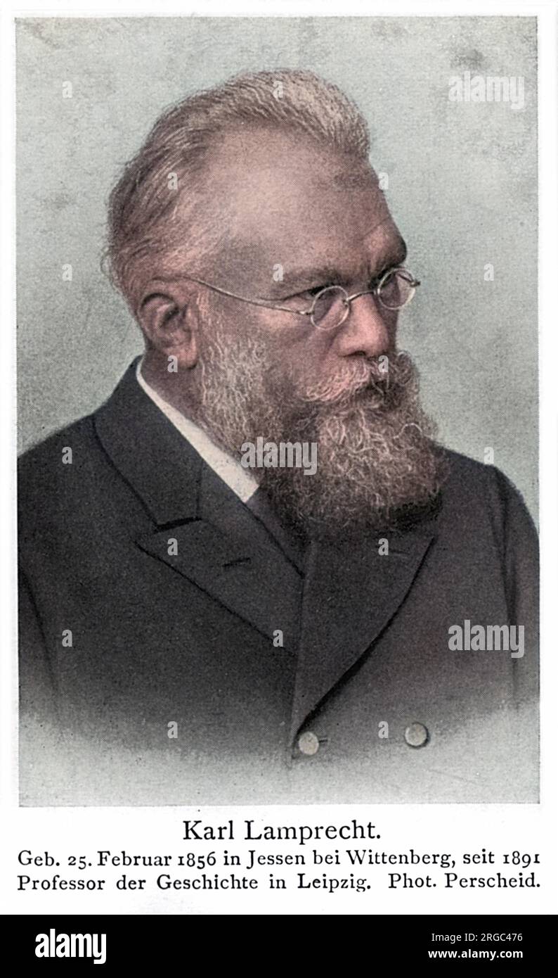 KARL LAMPRECHT (1856-1915), deutscher Sozialhistoriker, Geschichtsprofessor in Leipzig. Stockfoto