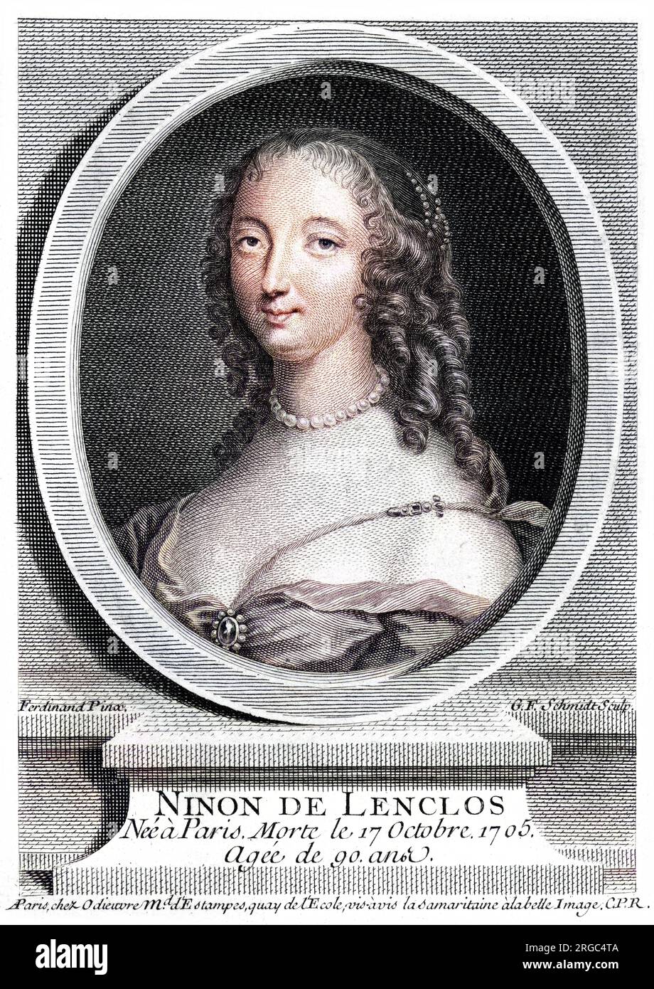 NINON DE LENCLOS (oder L'Enclos), französische Schönheit, gesellschaftlicher Führer und Förderer der Literatur, die bis zum Alter von 90 lebten. Stockfoto