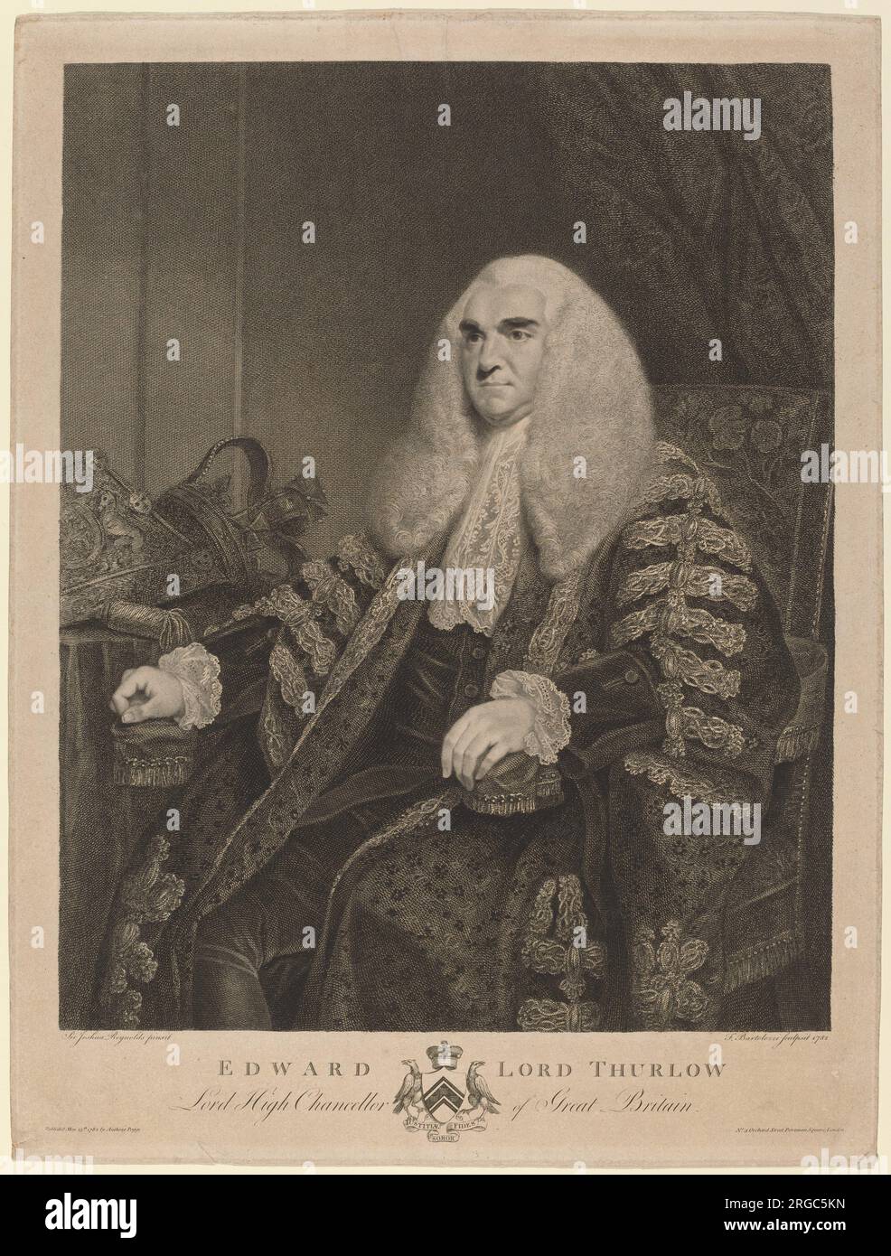 Edward, Lord Thurlow 1782 von Francesco Bartolozzi Stockfoto