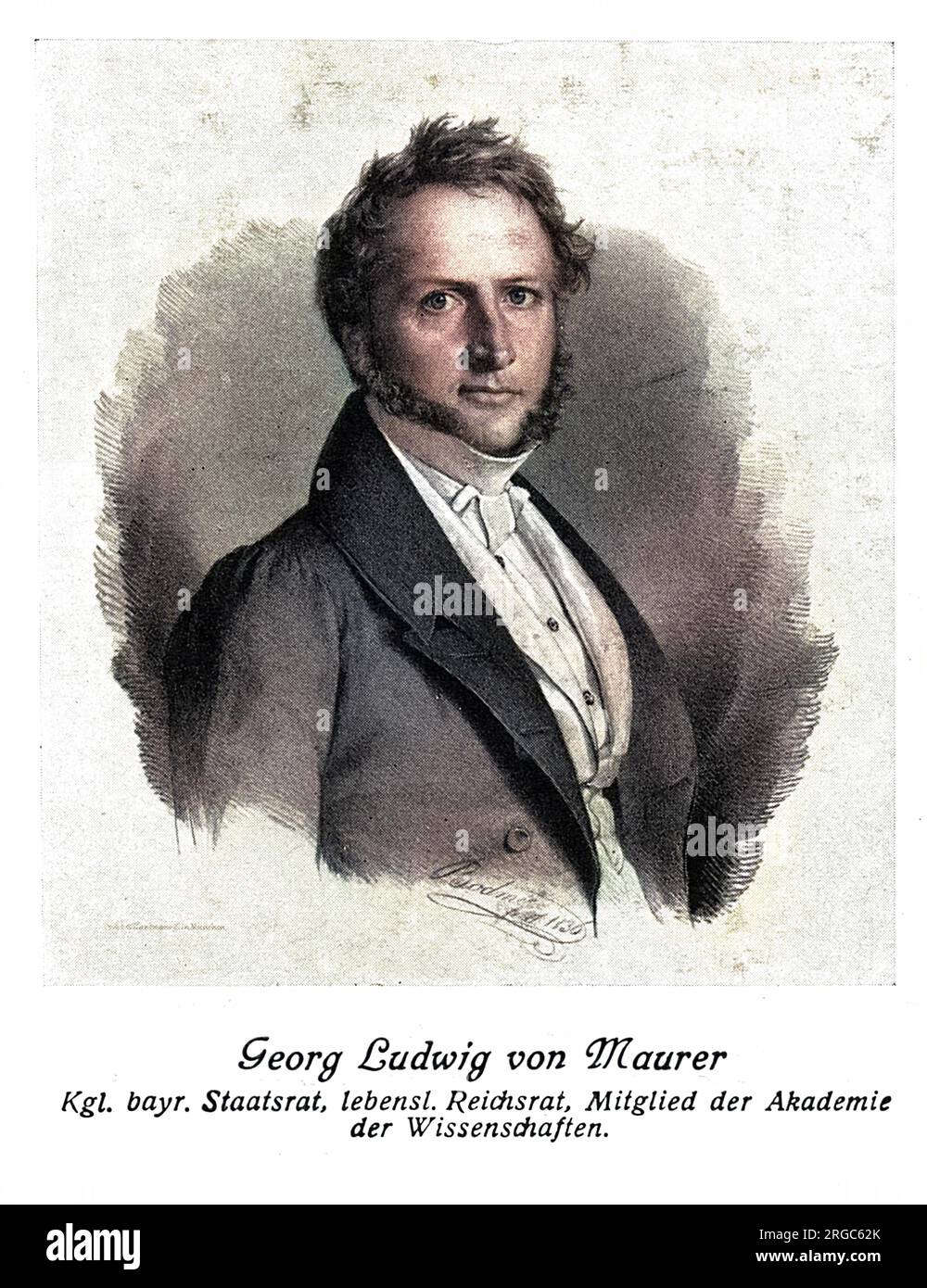 GEORG LUDWIG von MAURER Bayerischer Staatsmann am Hof des exzentrischen Königs Ludwig. Stockfoto