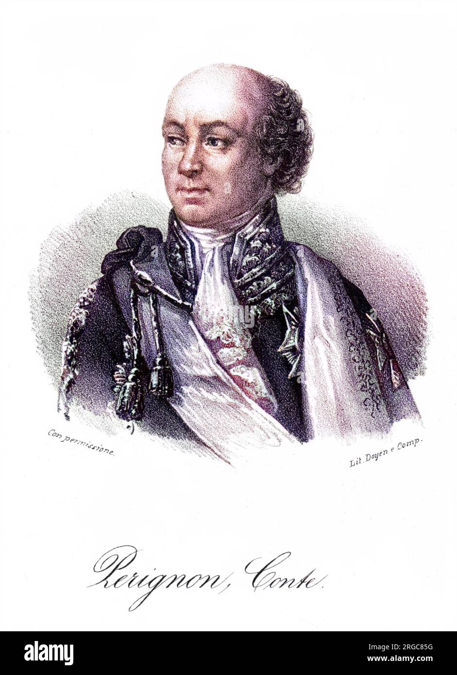 DOMINIQUE-CATHERINE marquis et comte de PERIGNON, französischer Militärbefehlshaber, marechal de France Stockfoto